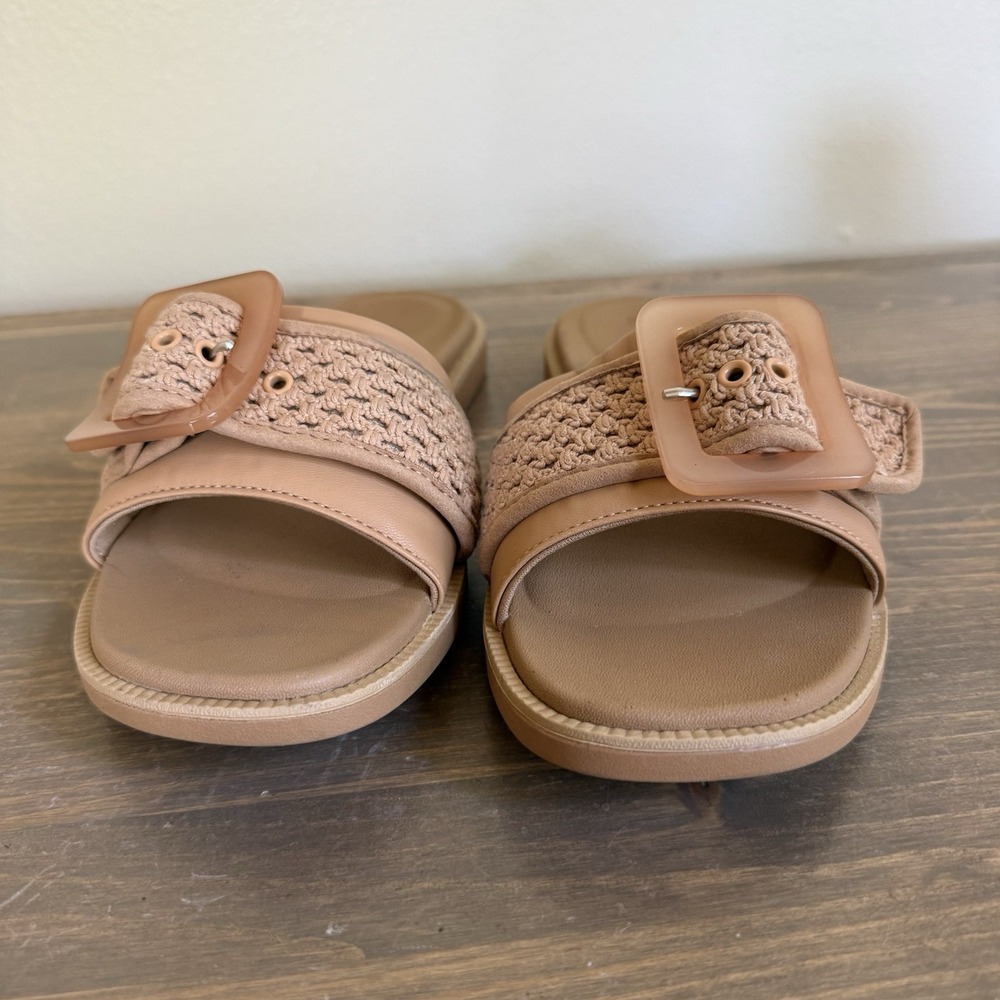 Reef Women's 8 Natural Textile Beige Sunny Emma Comfort Slide Sandals - Picture 6 of 11